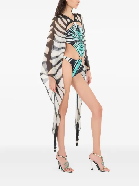 Roberto Cavalli sheer Ray Of Sea printed cover-up