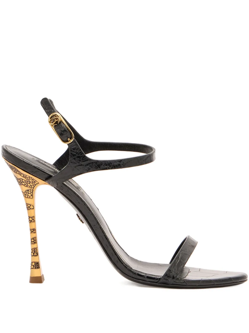 Roberto Cavalli Slingback Heeled Sandals In Black