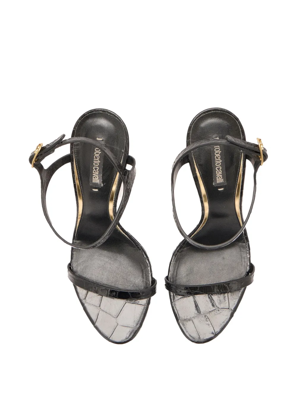 Roberto Cavalli slingback heeled sandals Black