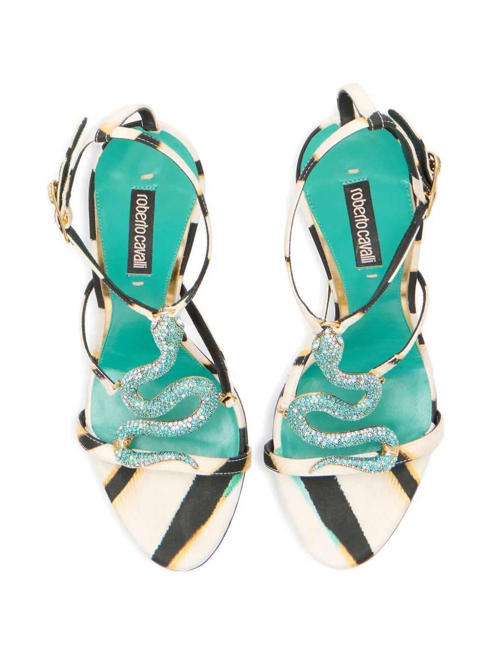 Roberto Cavalli Ray Of Sea strappy heeled sandals Blue