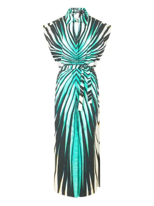 roberto cavalli midi dress Roberto Cavalli Printed Midi Dress | Blue