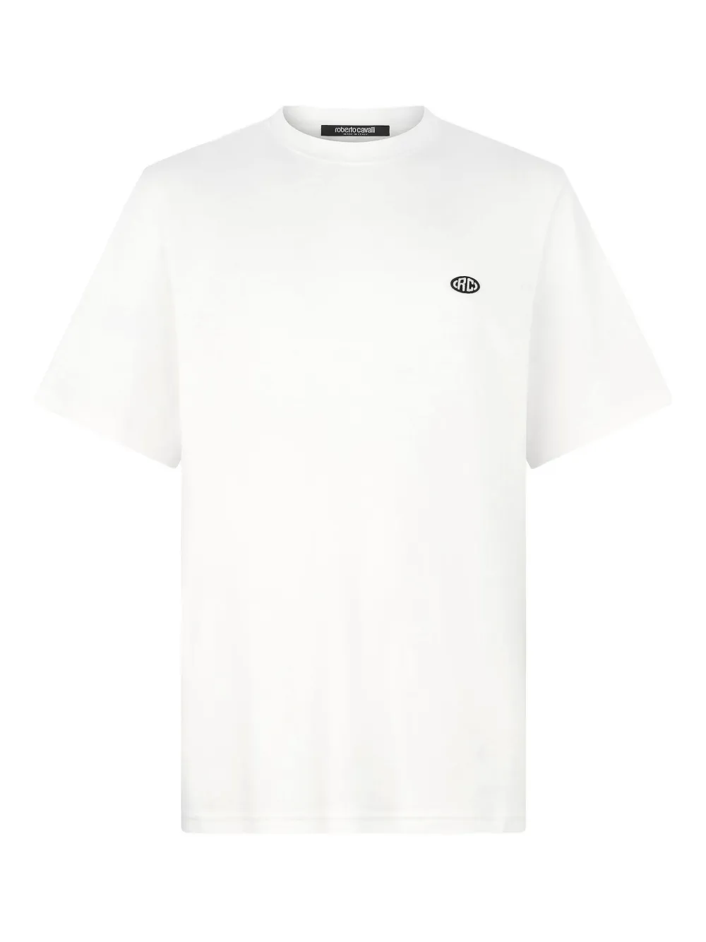 Roberto Cavalli T-shirt met geborduurd logo Wit