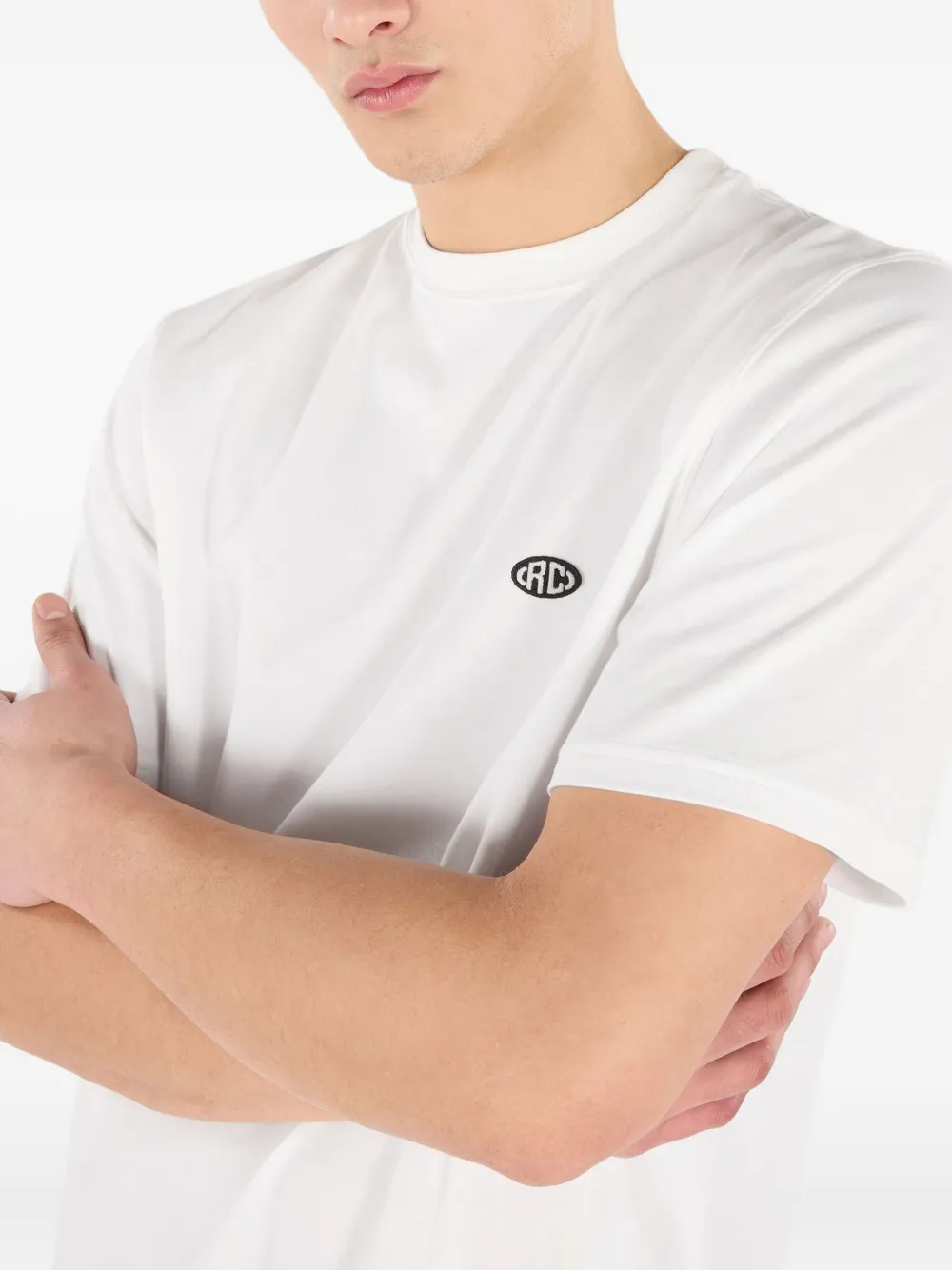 Roberto Cavalli T-shirt met geborduurd logo Wit