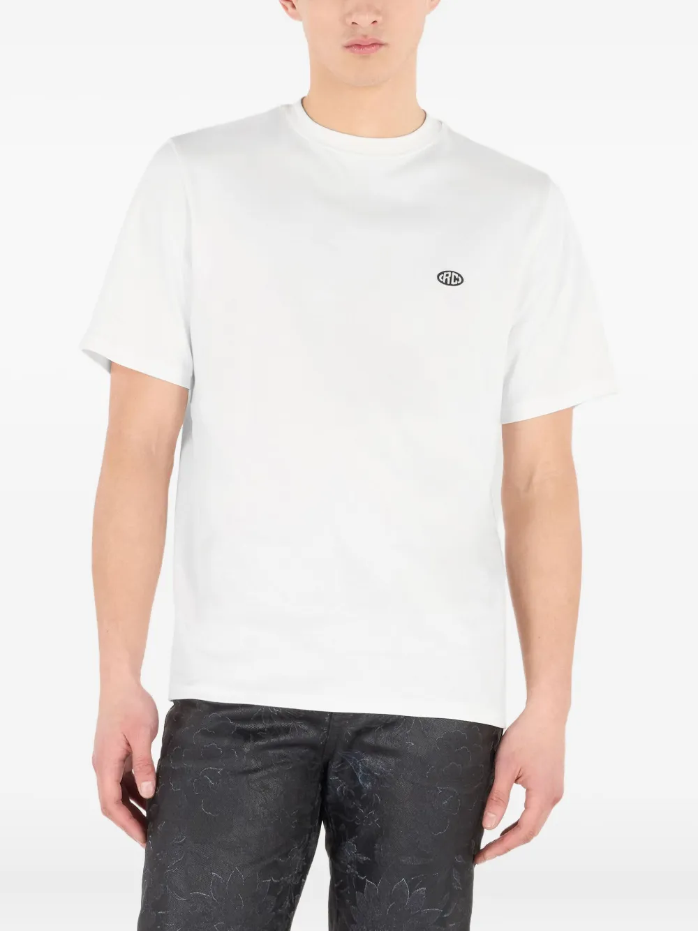 Roberto Cavalli T-shirt met geborduurd logo Wit