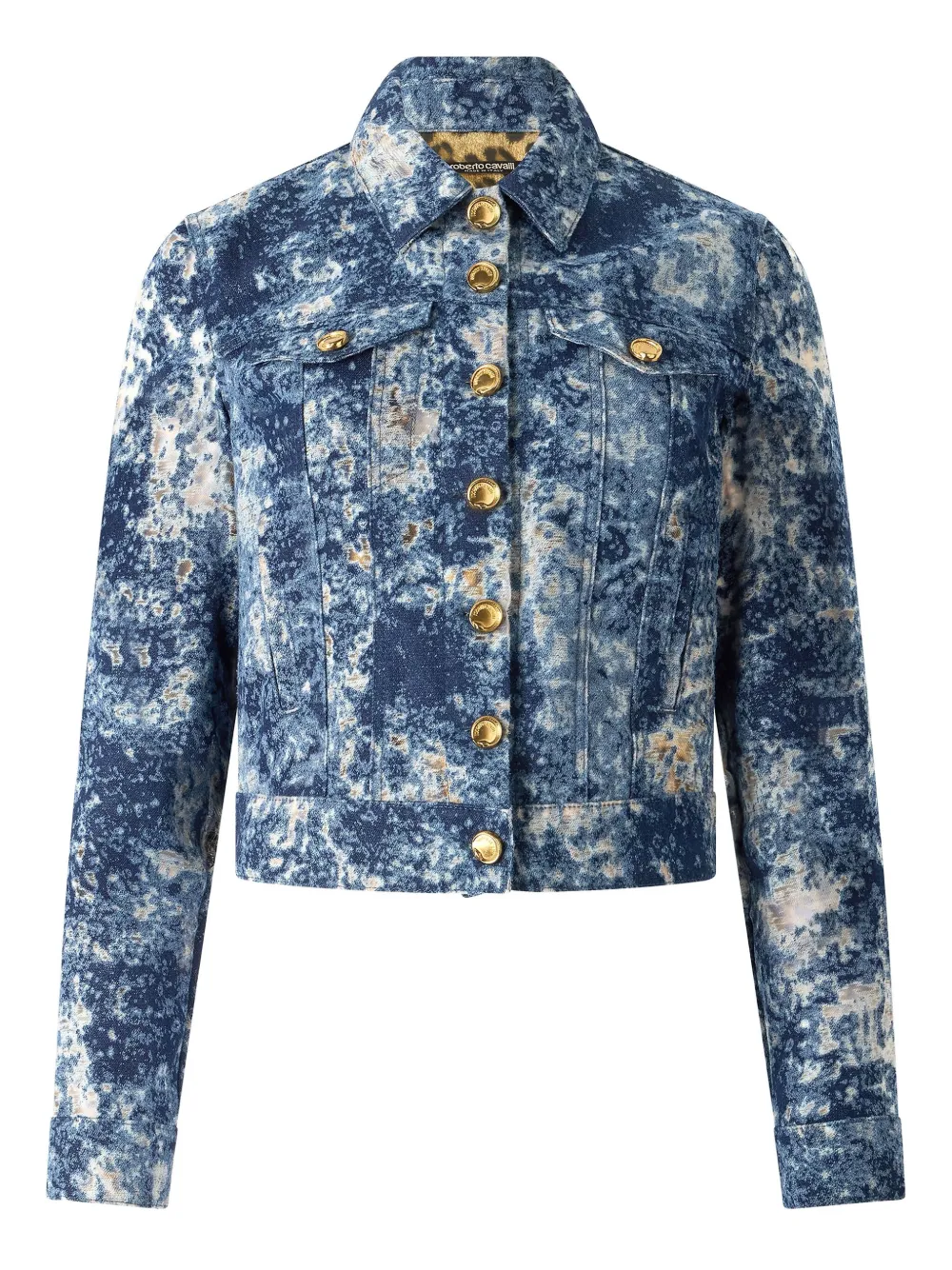 Roberto Cavalli Vervaagd denim jack 04564