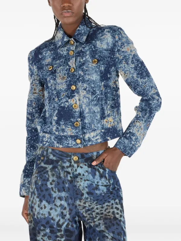Roberto Cavalli フェイデッド デニムジャケット | FARFETCH JP