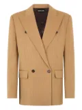 Roberto Cavalli double-breasted striped blazer - Brown