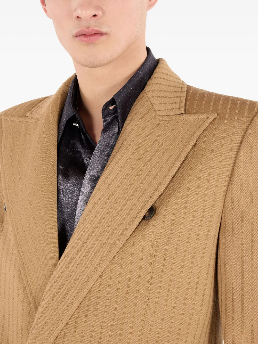 Roberto Cavalli Gestreepte blazer Bruin