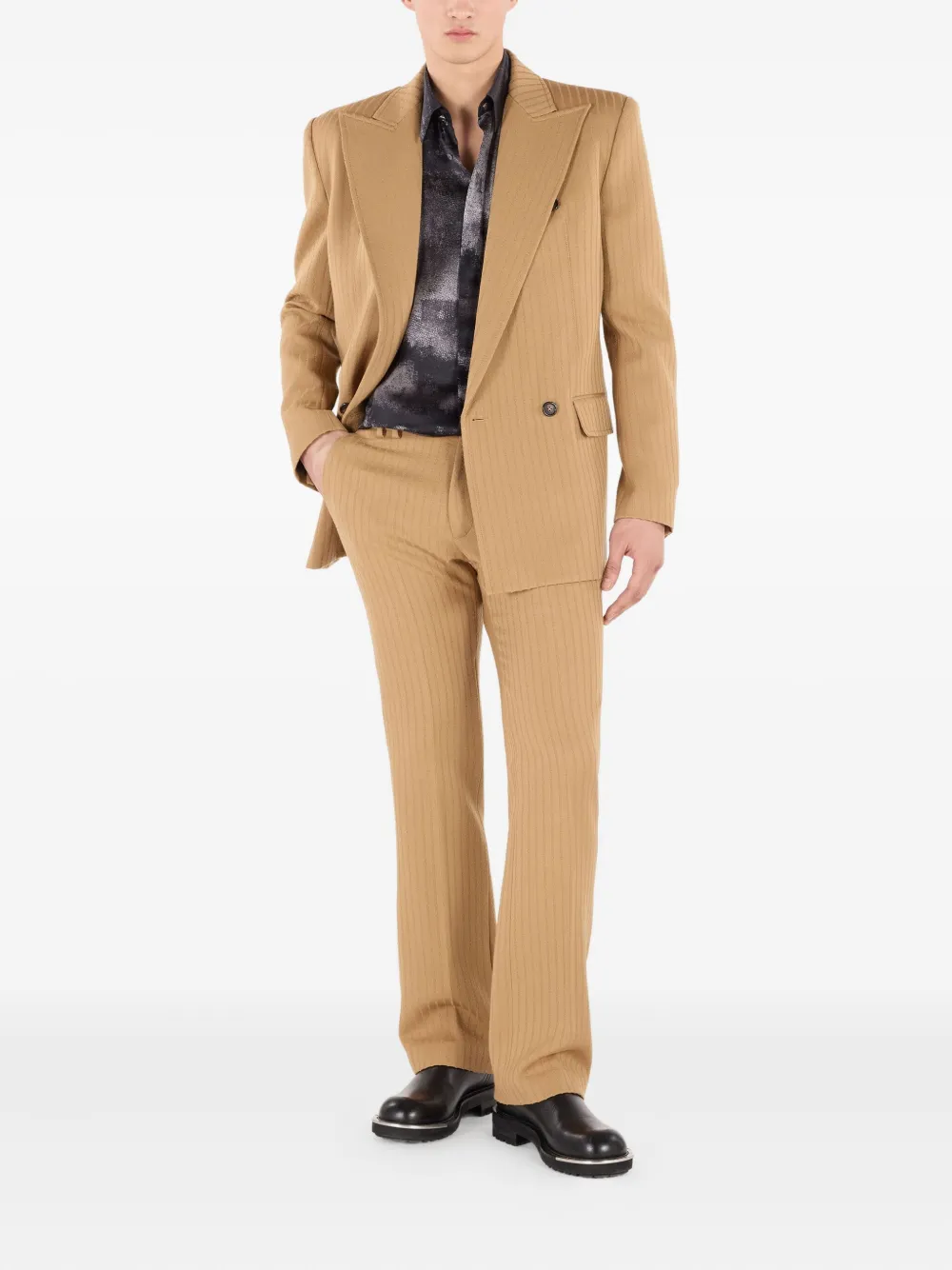 Roberto Cavalli Gestreepte blazer Bruin