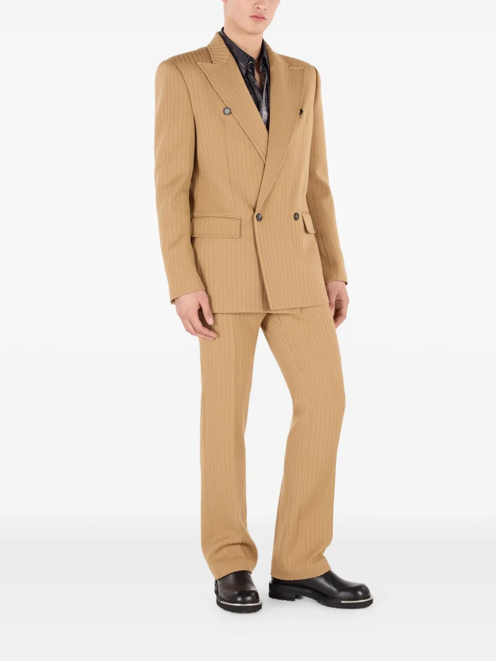 Roberto Cavalli Gestreepte blazer Bruin