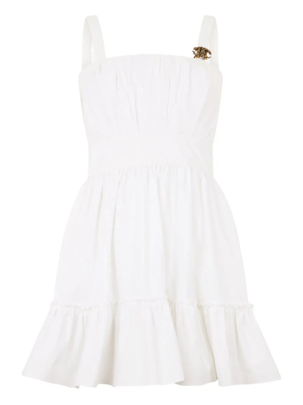 Roberto Cavalli monogram-plaque tiered dress | White | Image 1
