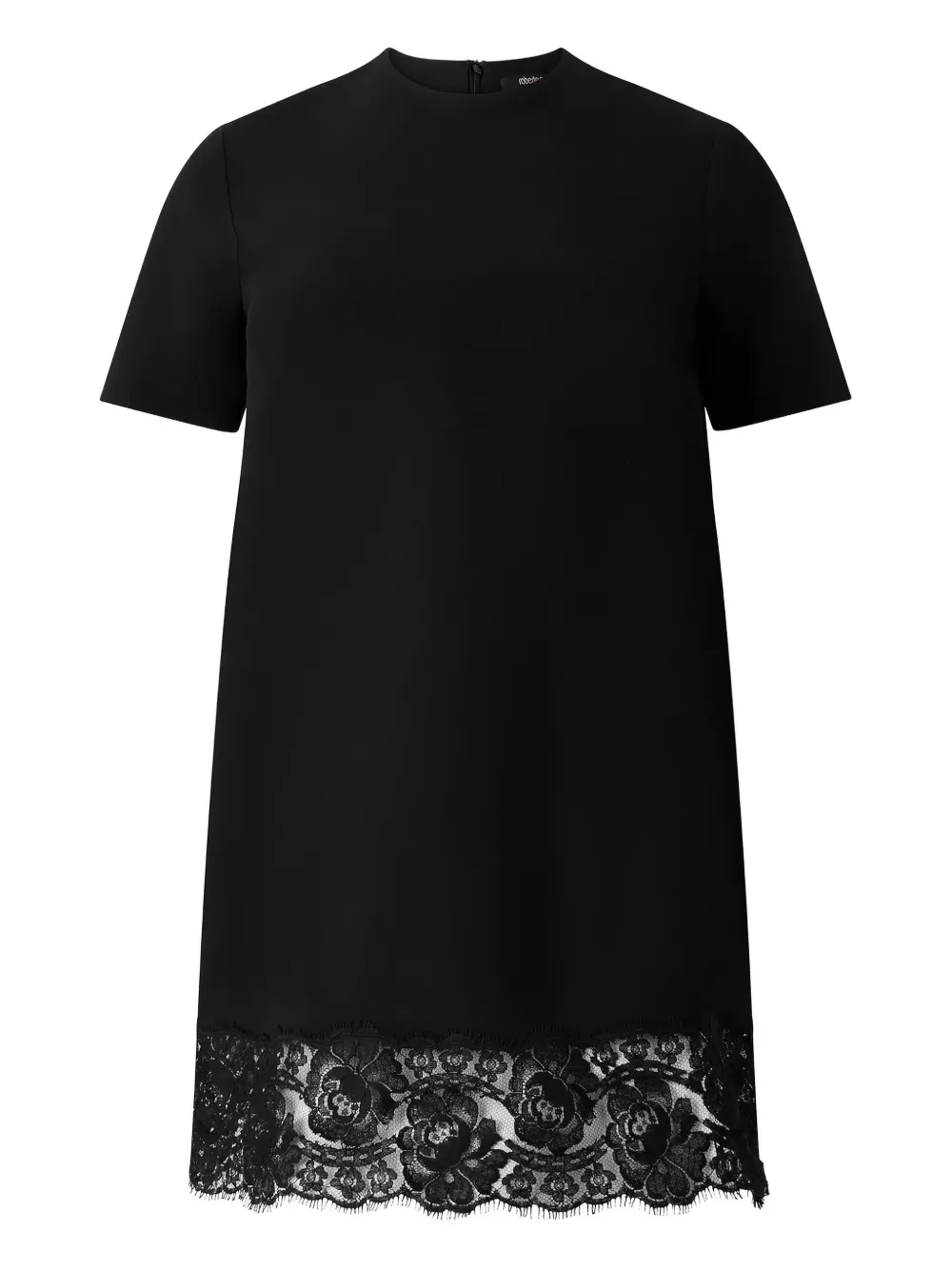 Roberto Cavalli Lace-hem Mini Dress In Black