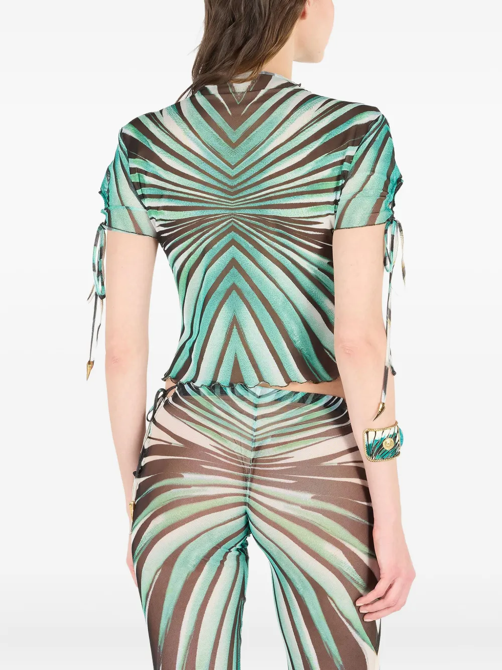 Roberto Cavalli Top met print Blauw