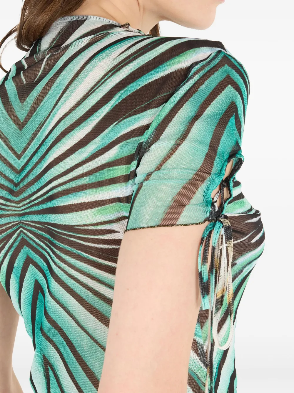 Roberto Cavalli Top met print Blauw