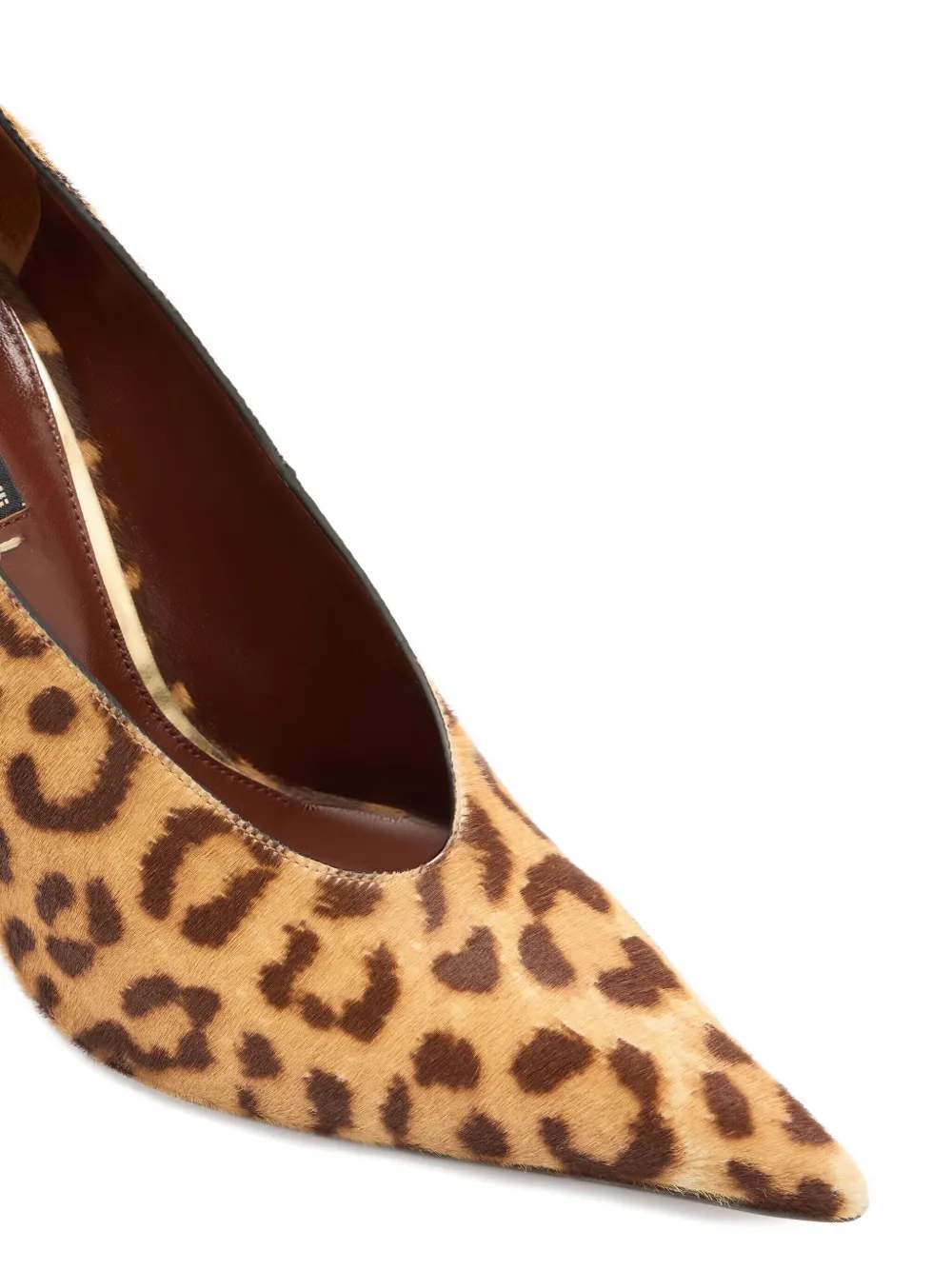 Roberto Cavalli Leopard-print Pointed-toe Pumps In Brown