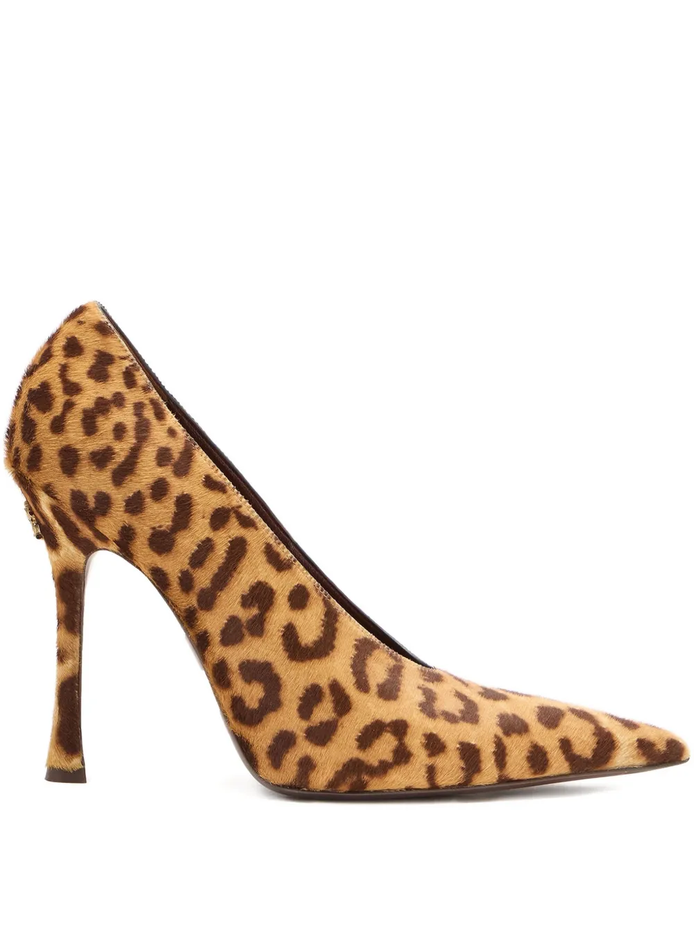 Roberto Cavalli Leopard-print Pointed-toe Pumps In Brown
