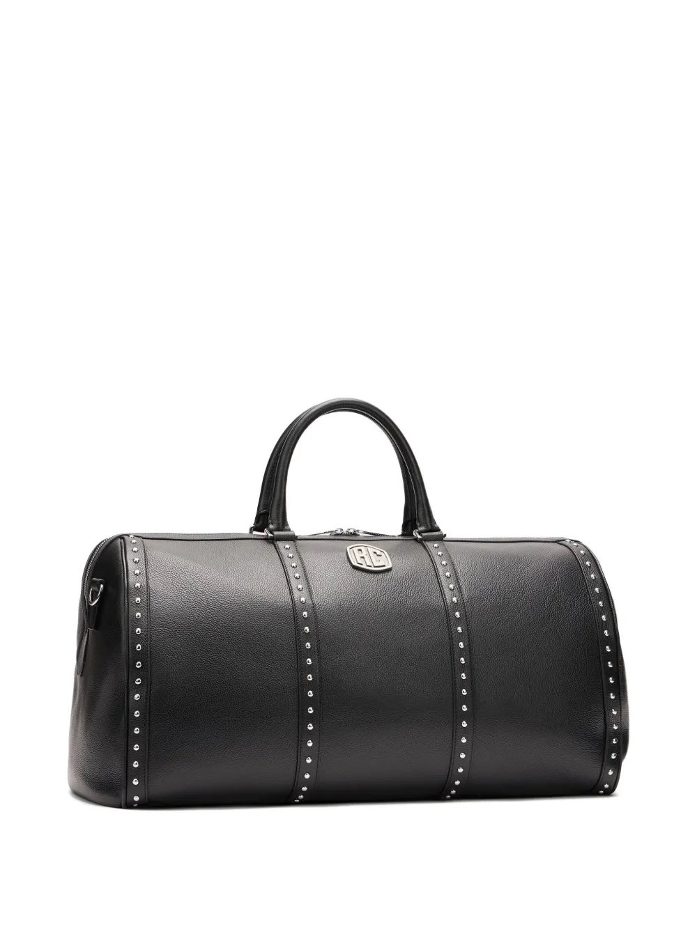 Roberto Cavalli Leren reistas met studs Zwart