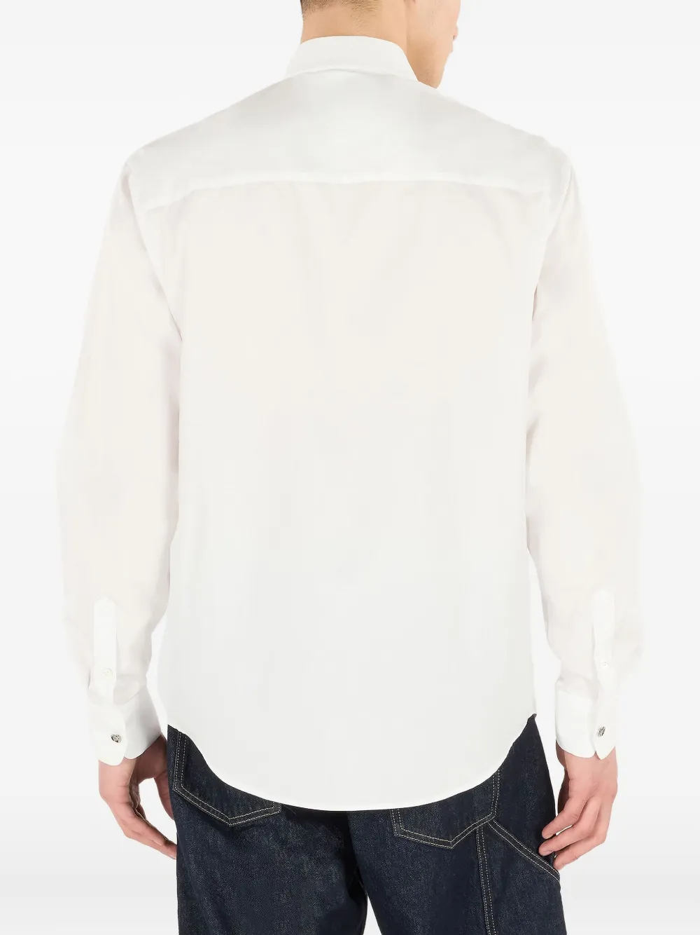 Roberto Cavalli Cotton Shirt With Dragons In White