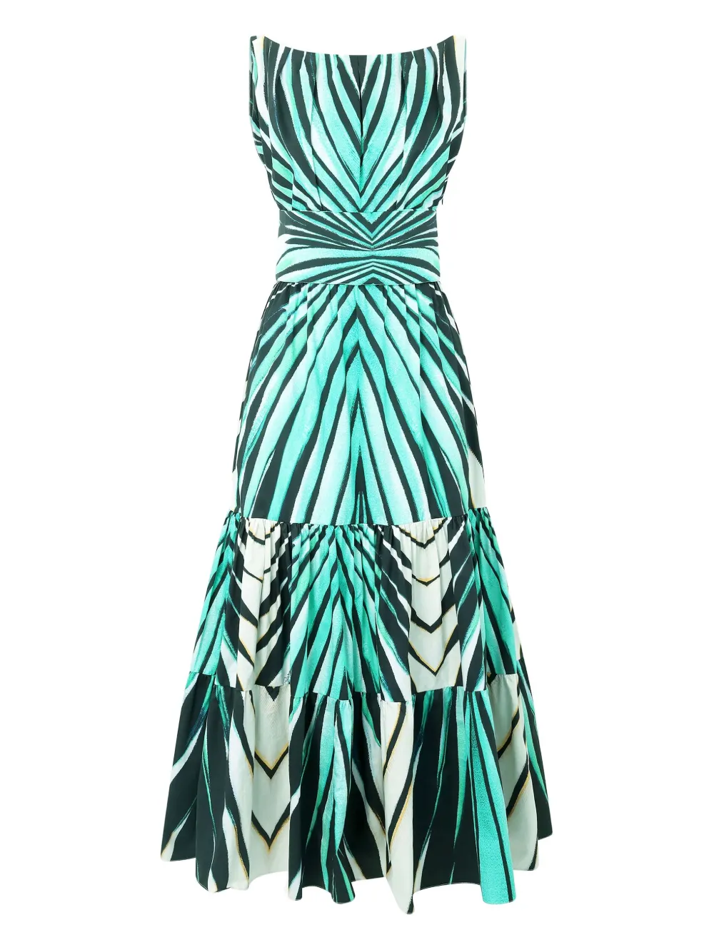 Roberto Cavalli Midi-jurk met print Blauw