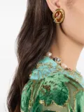 Roberto Cavalli snake-embellished amber earrings - Gold