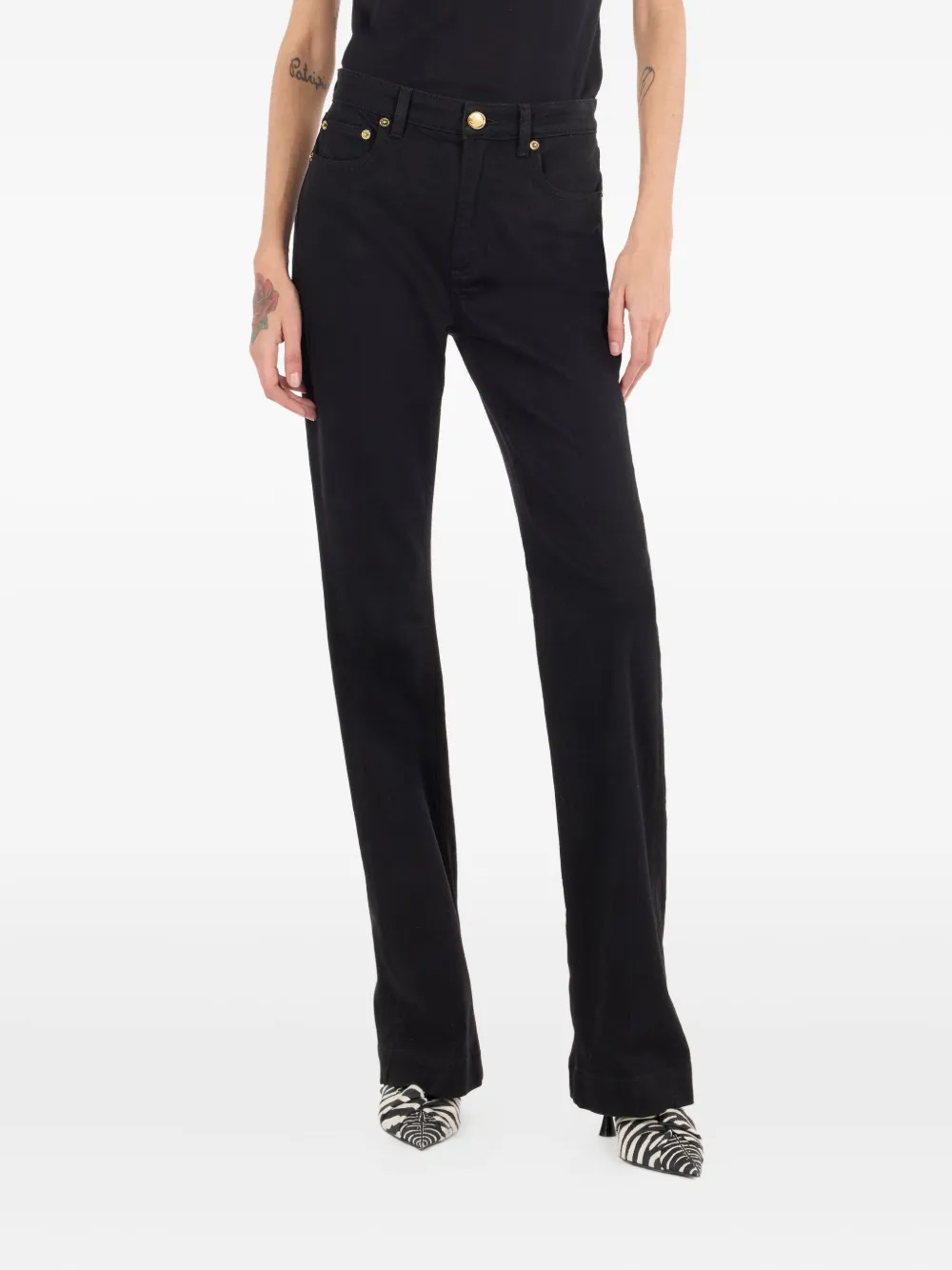 Roberto Cavalli Jeans met monogram Zwart