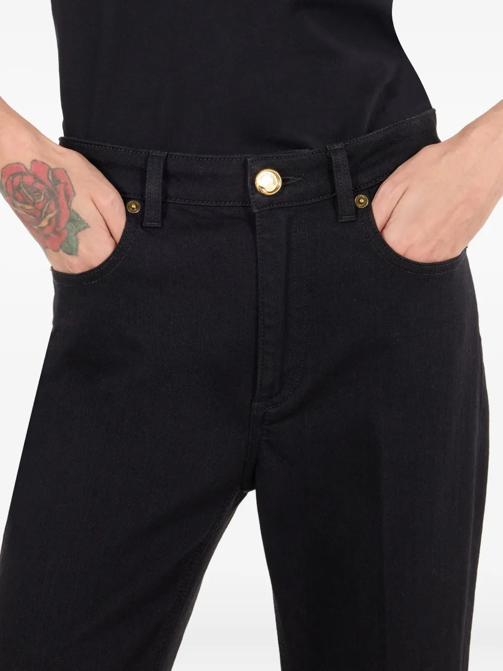 Roberto Cavalli Jeans met monogram Zwart