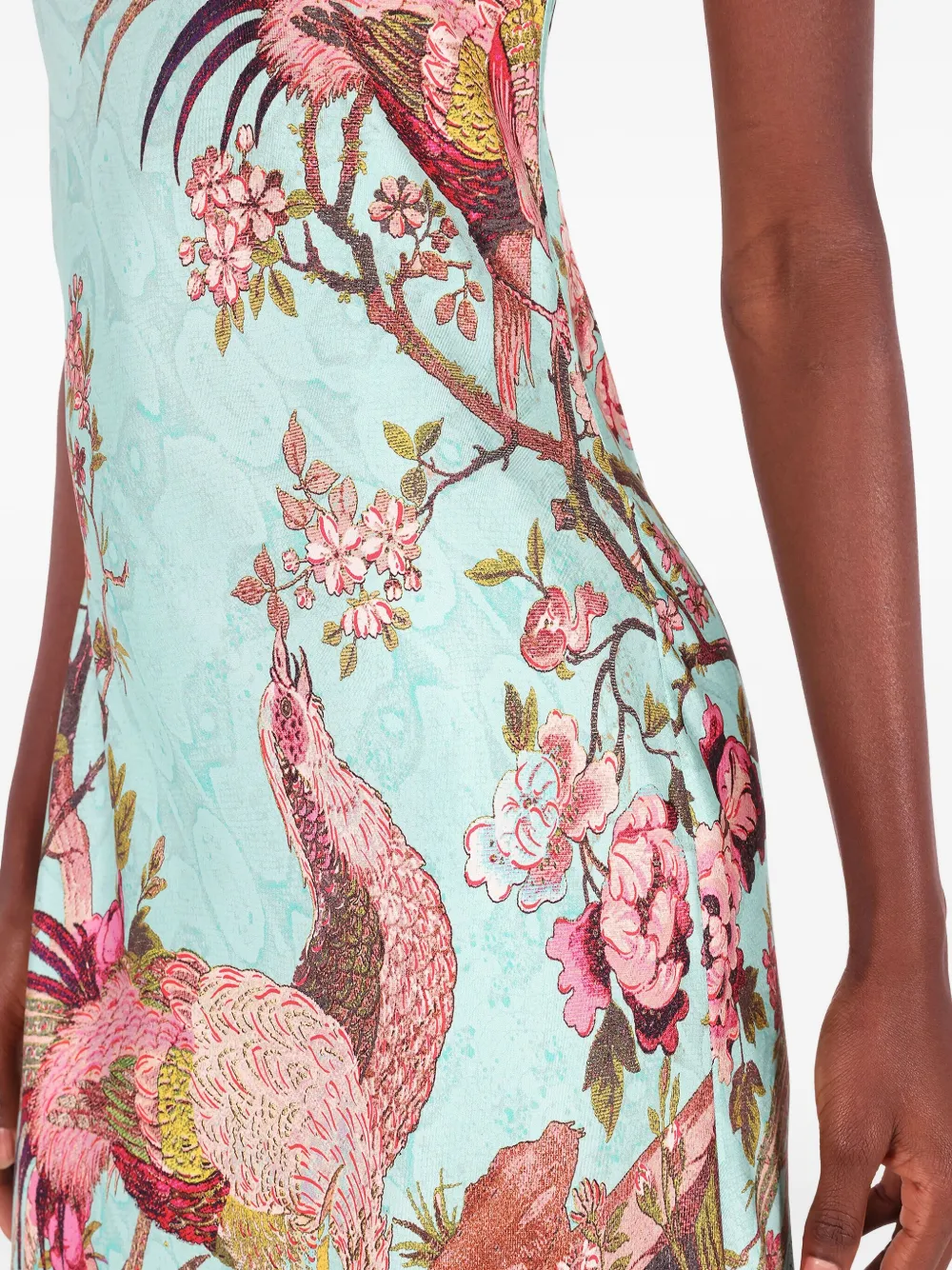 Roberto Cavalli Jurk met bloemenprint Blauw