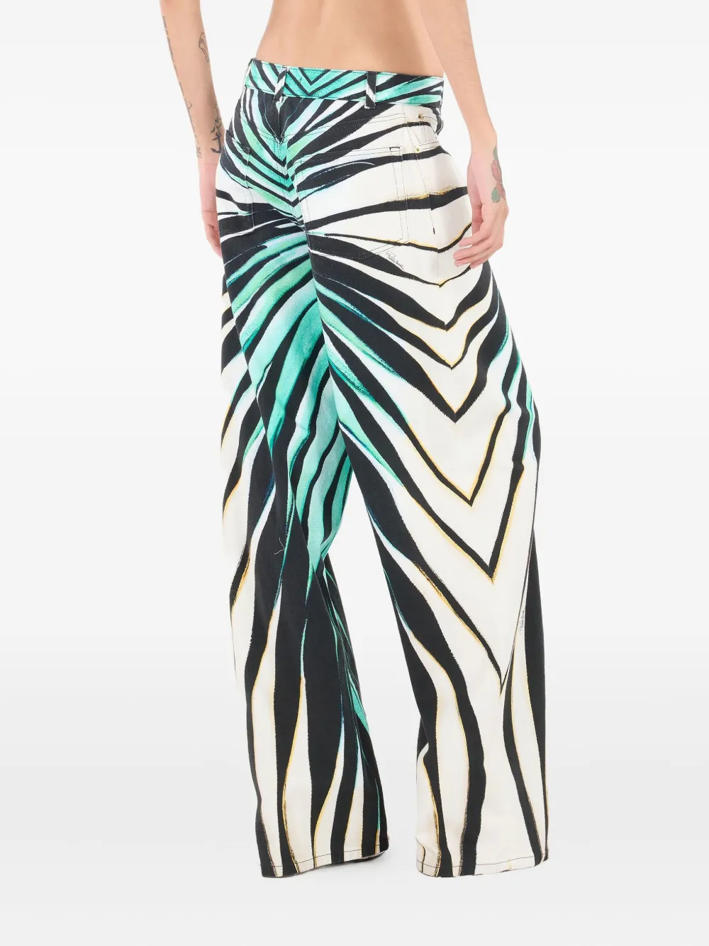 Roberto Cavalli Broek met print Blauw