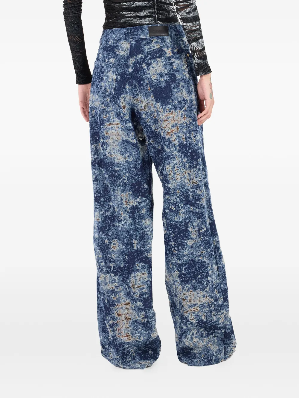 Roberto Cavalli Ruimvallende jeans Blauw