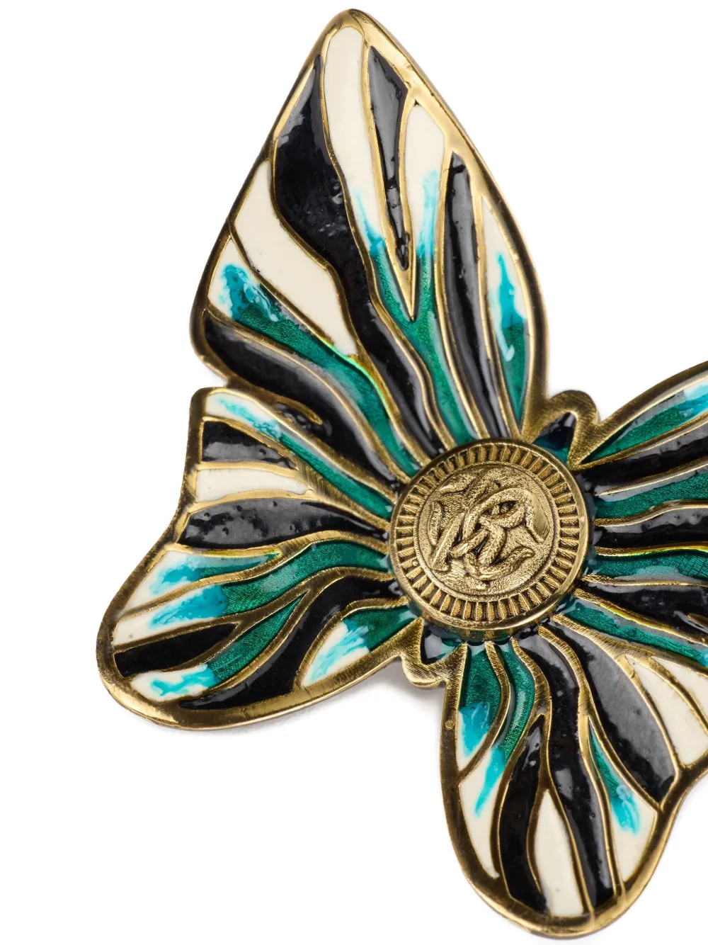 Roberto Cavalli Haarspeld met vlinder Blauw
