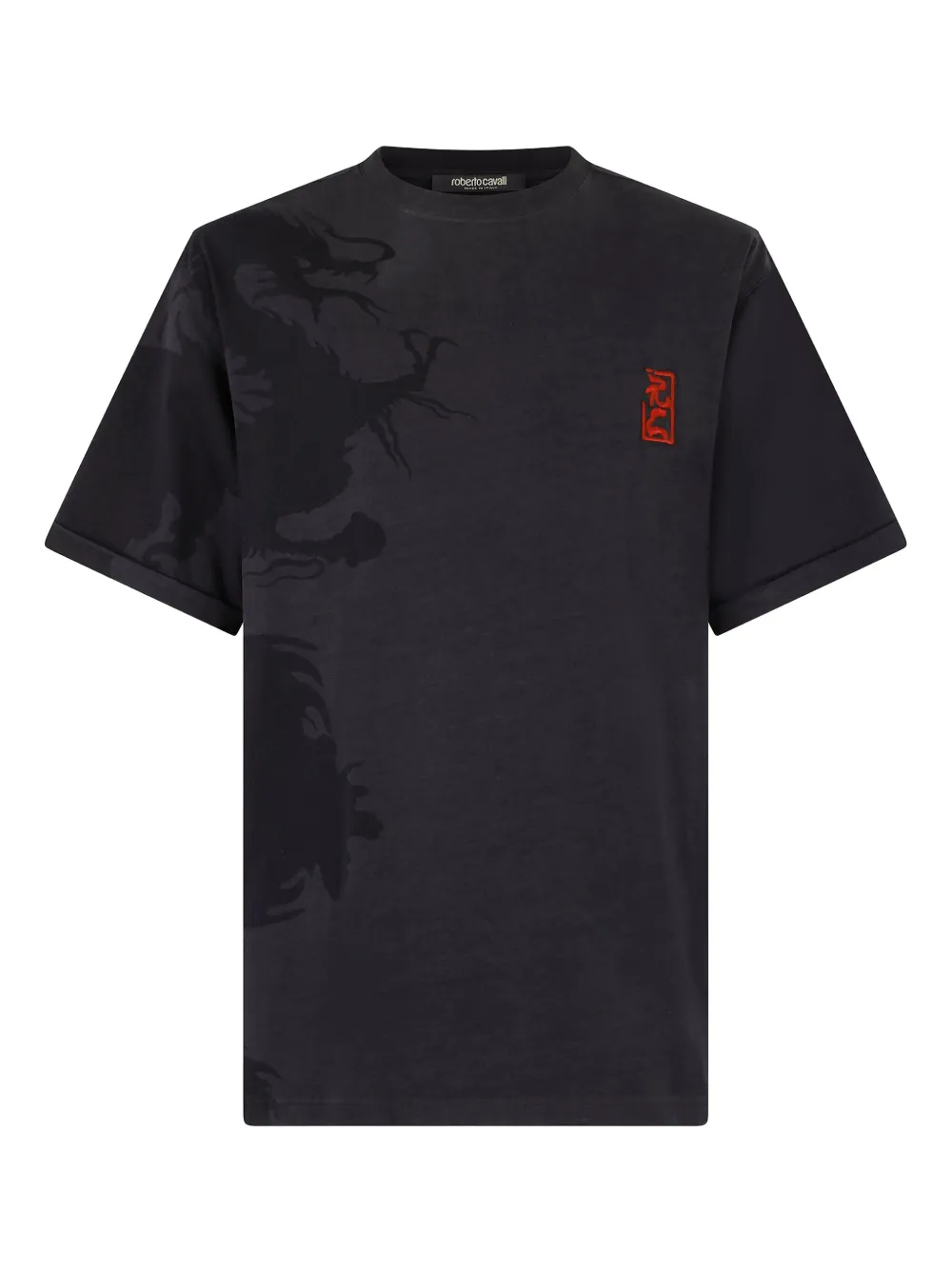 dragon-print T-shirt