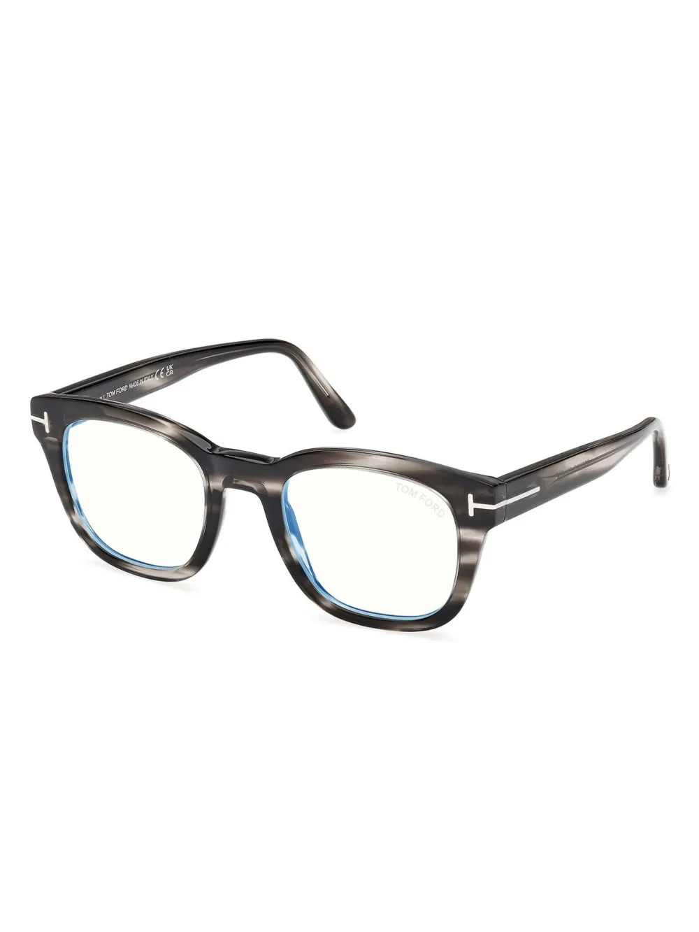 TOM FORD Eyewear lunettes de vue géométriques à rayures | Homme | Image 2