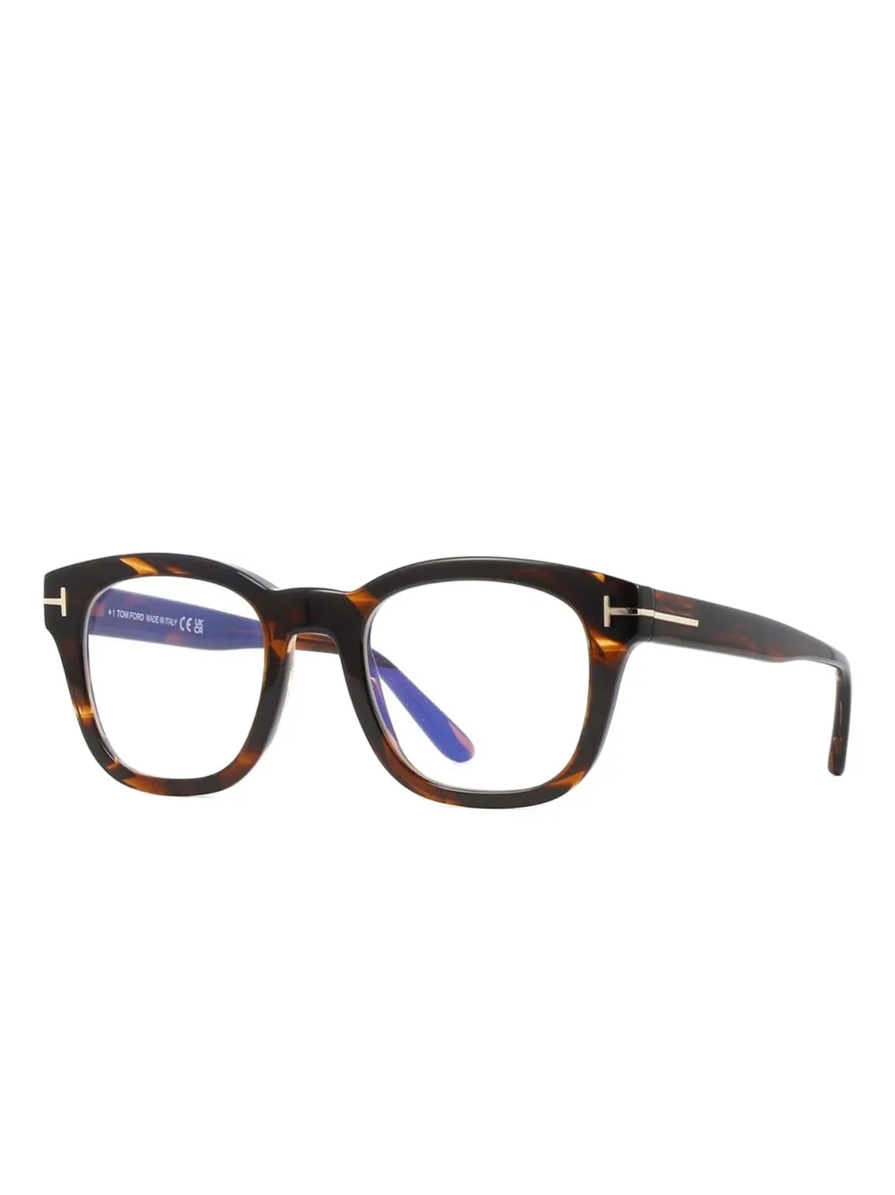 Tom Ford Rectangle-frame Glasses In Brown
