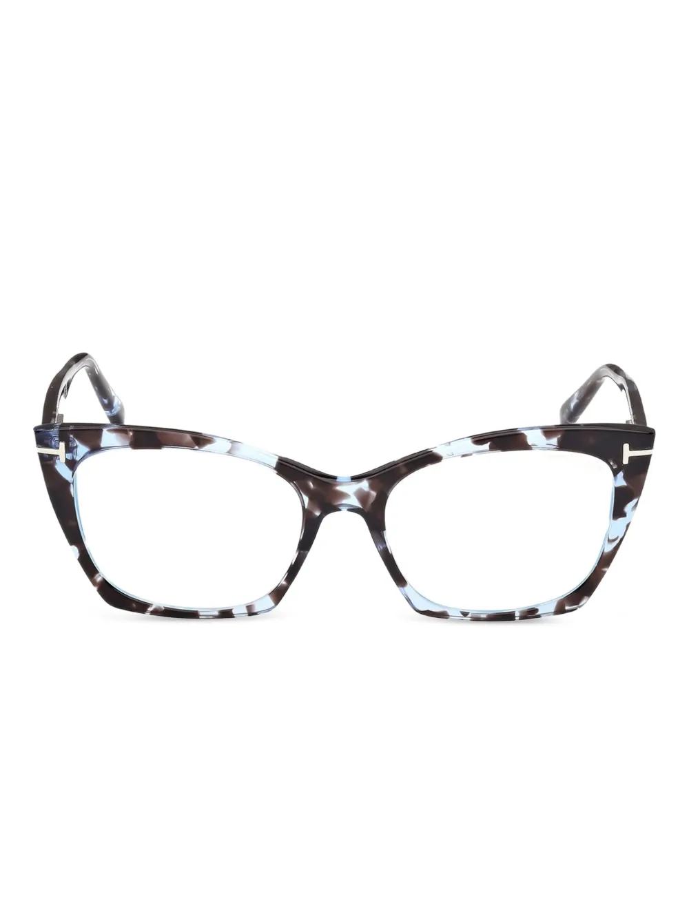TOM FORD Eyewear キャットアイ眼鏡フレーム - ブラウン TOM FORD Eyewear キャットアイ眼鏡フレーム - ブラウン