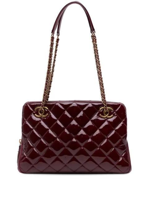 CHANEL Pre-Owned 2015-2016 Paris Salzburg Small Patent and Goatskin CC Eyelet tote bag