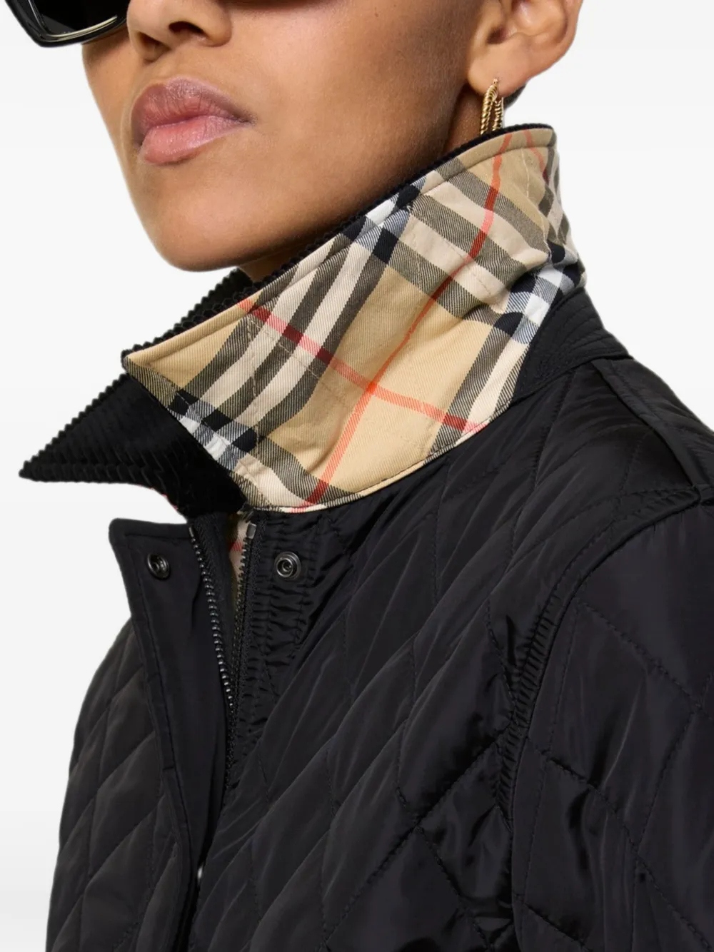 Burberry Gewatteerd jack Zwart