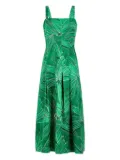 Marie Oliver Dixon leaf-print midi dress - Green
