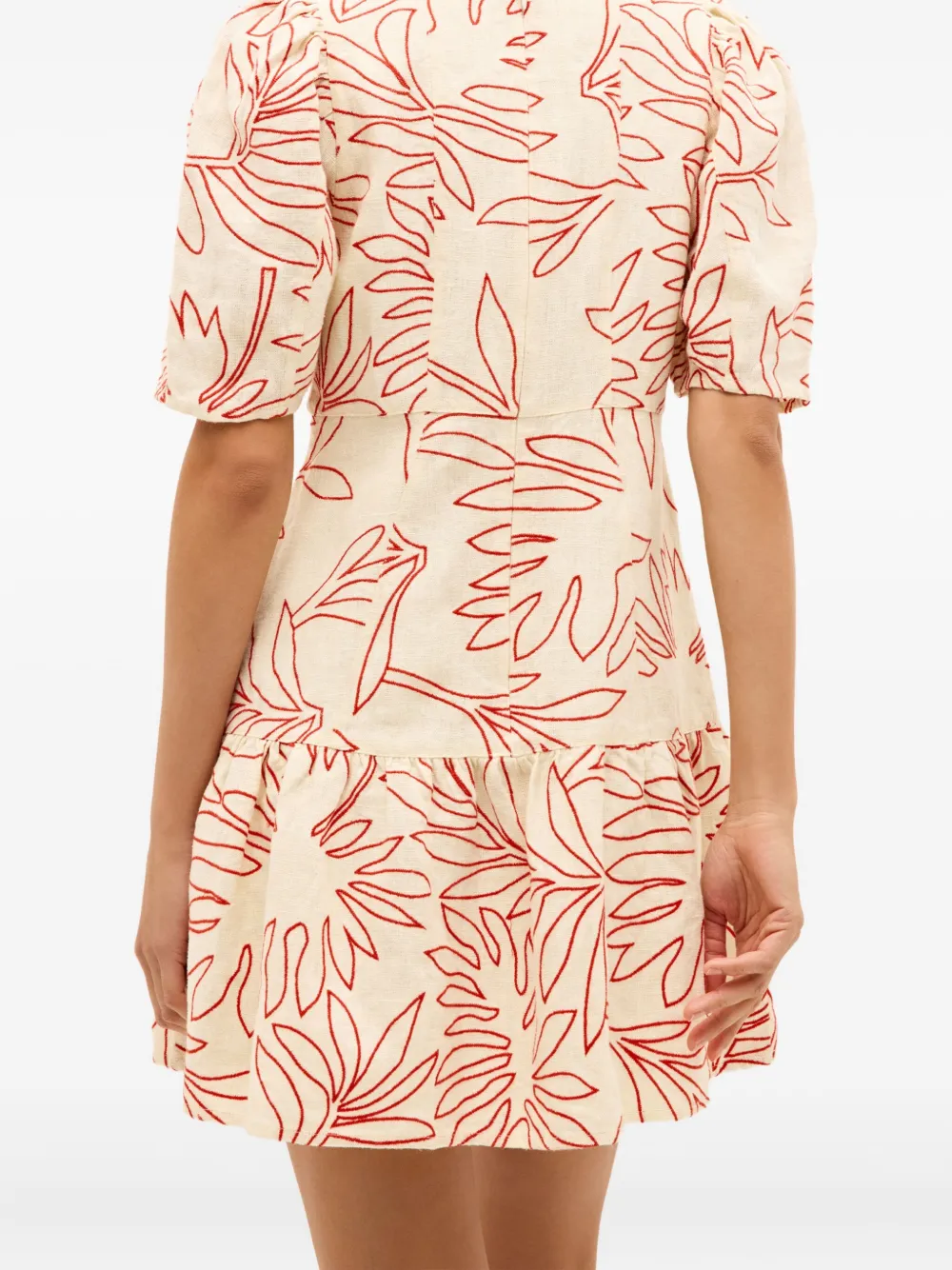 Marie Oliver Temma mini-jurk met bloemenprint Wit