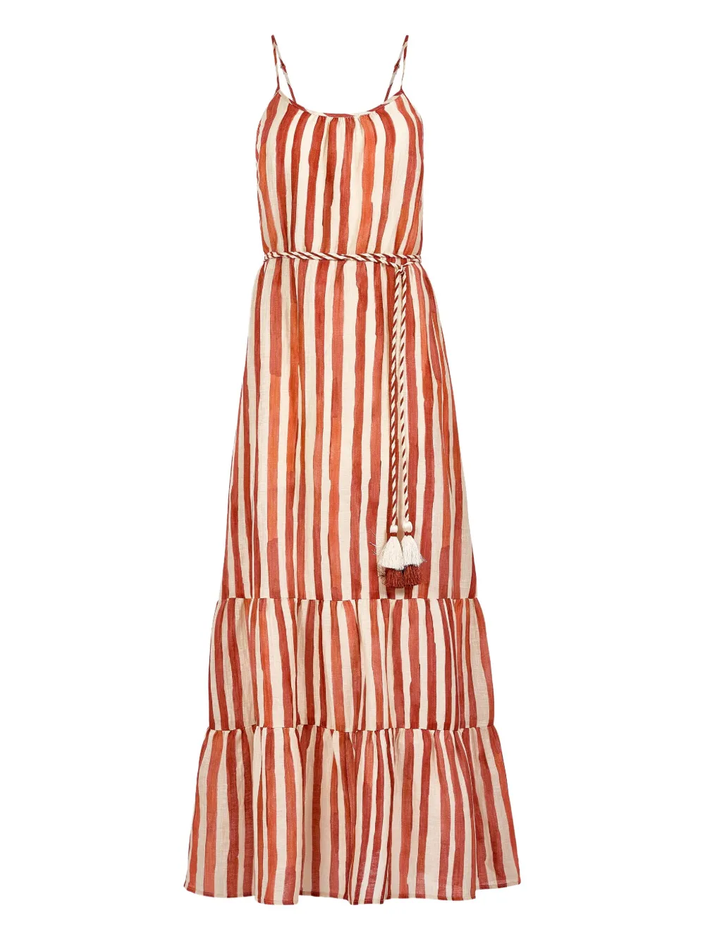 Marie Oliver Kinley striped maxi dress | Orange | Image 1