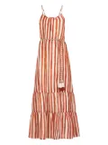 Marie Oliver Kinley striped maxi dress - Orange