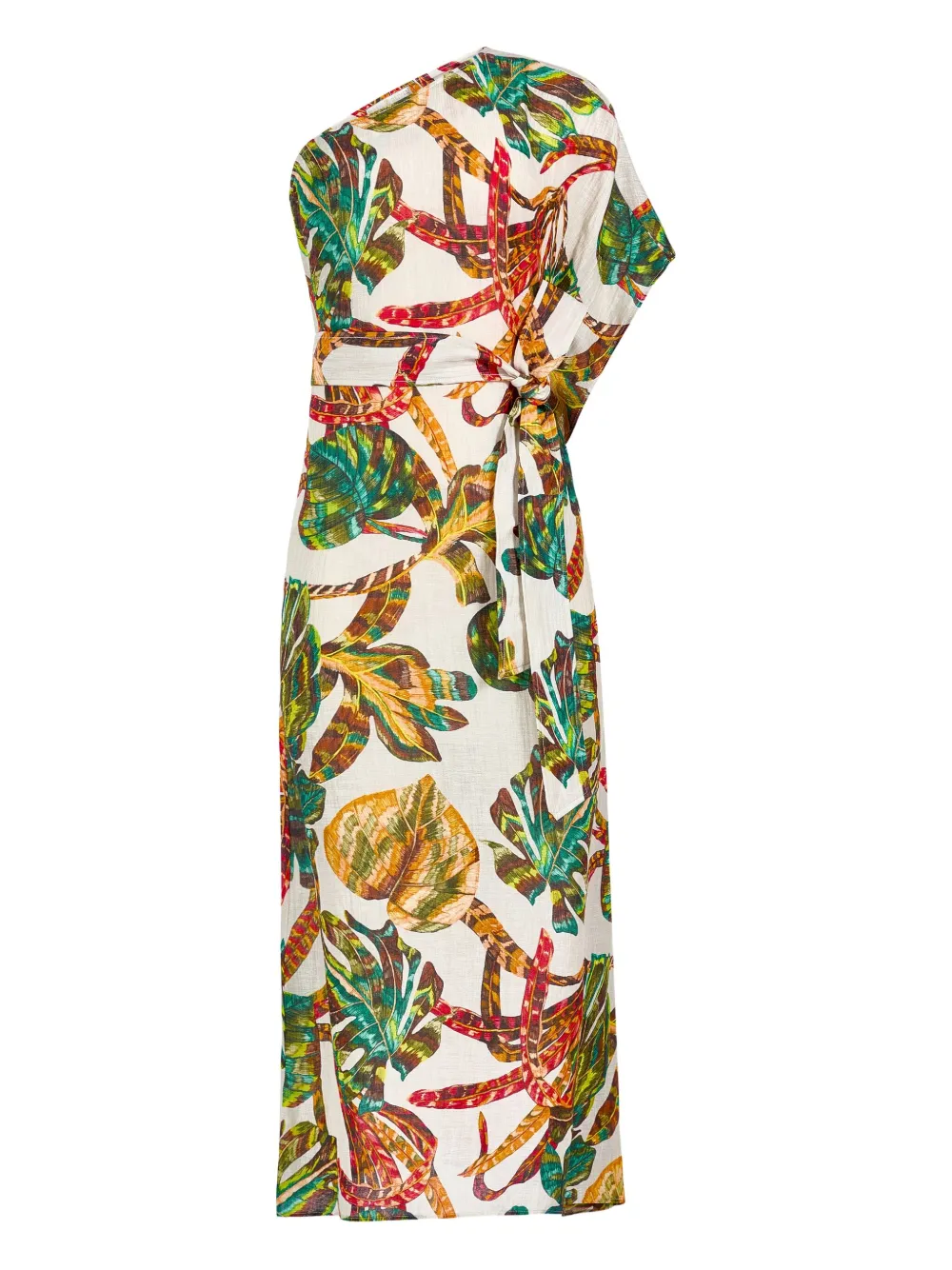 Marie Oliver Farrow asymmetrische maxi-jurk Beige