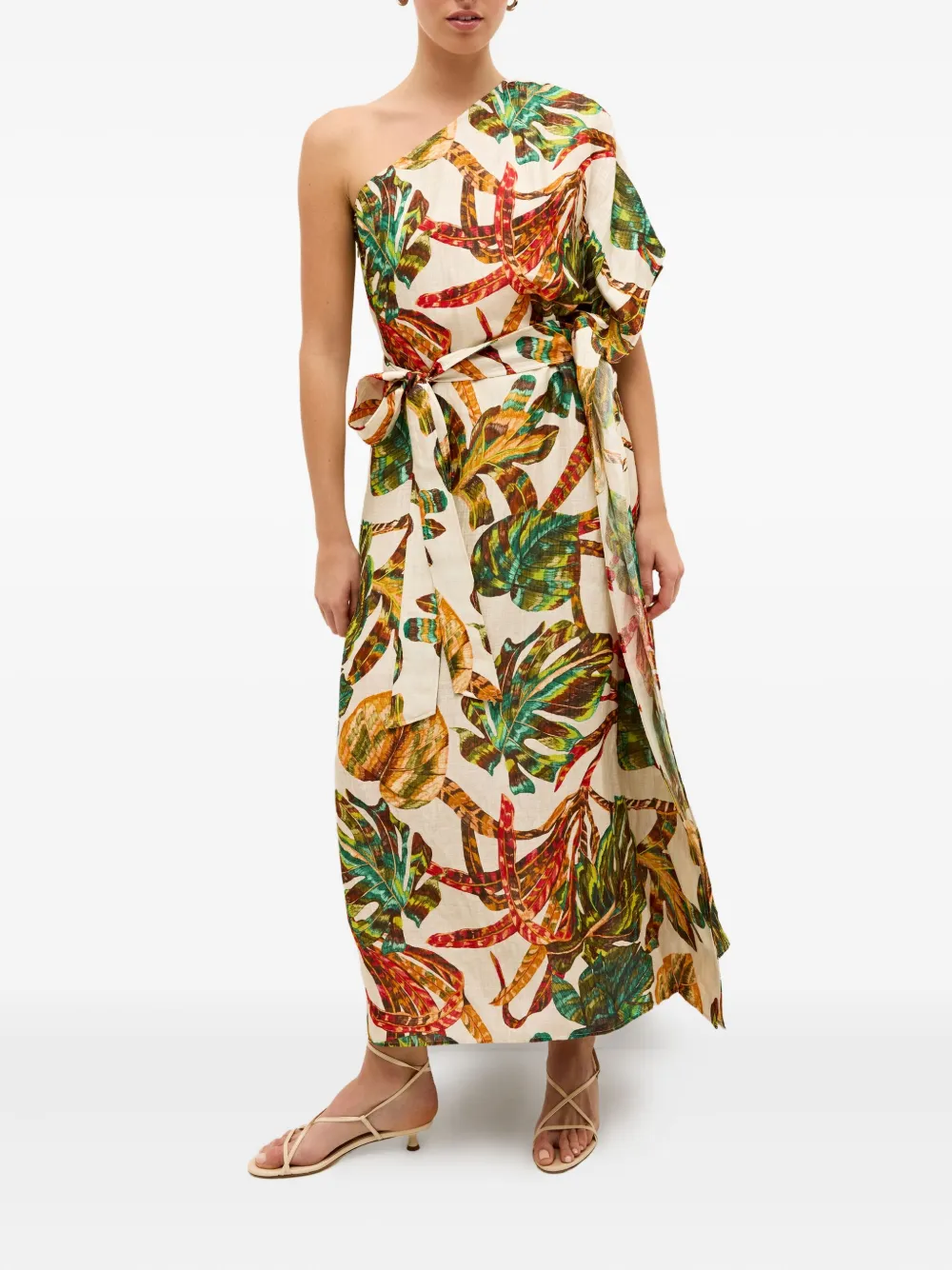 Marie Oliver Farrow one-shoulder maxi dress | Neutrals | Image 1
