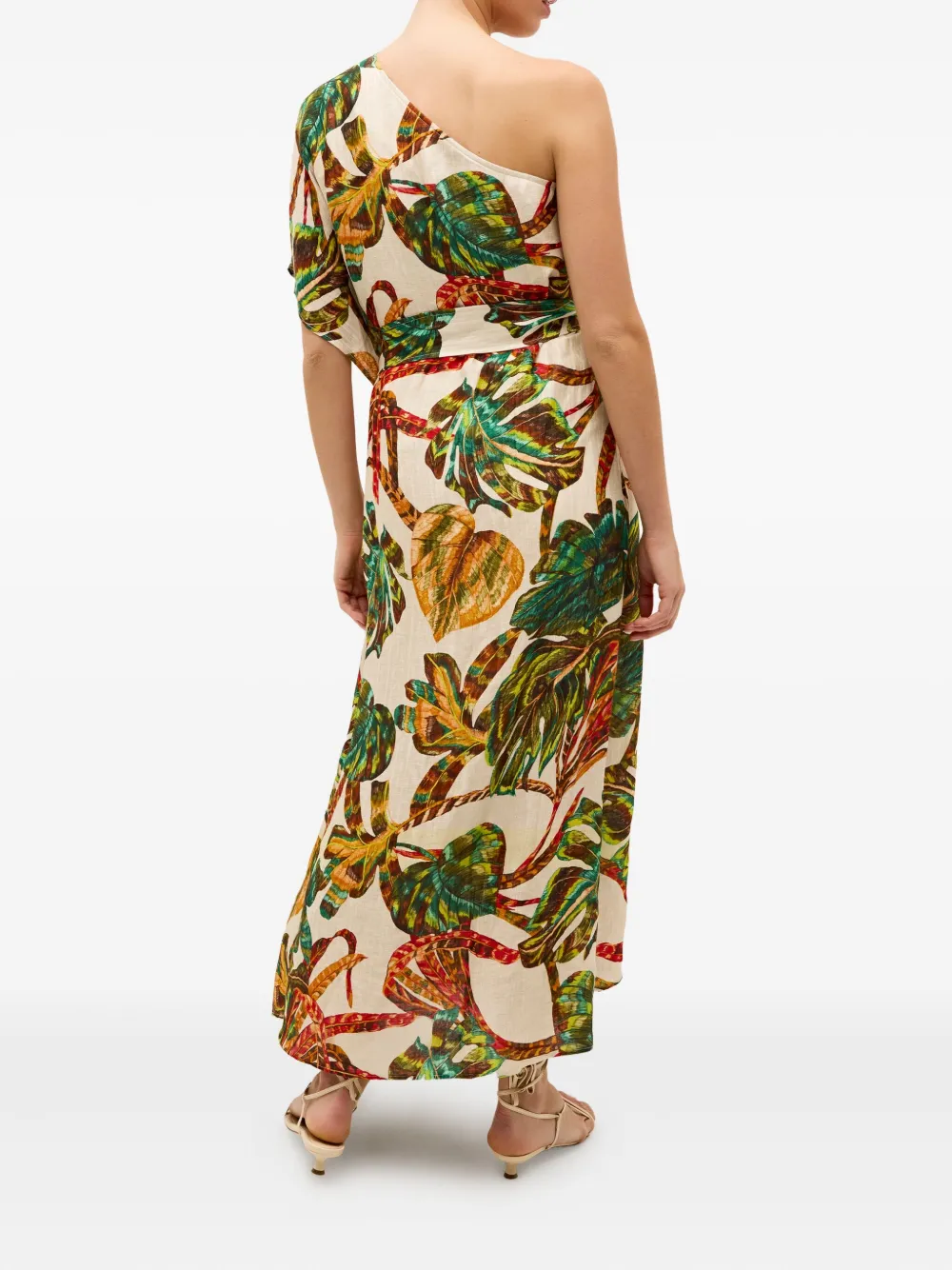 Marie Oliver Farrow asymmetrische maxi-jurk - Beige