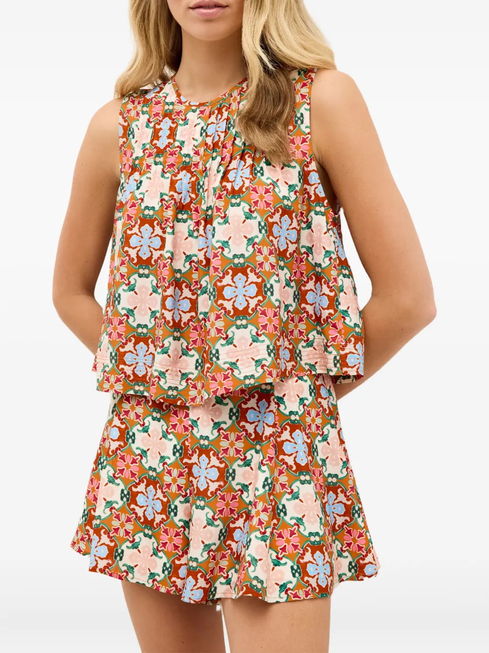 Marie Oliver Miles shorts met bloemenprint Oranje