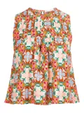 Marie Oliver Letta floral-print top - Orange