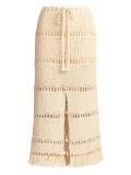 Marie Oliver Petra crochet midi skirt - Neutrals