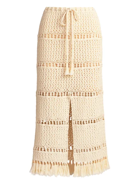 Marie Oliver Petra crochet midi skirt
