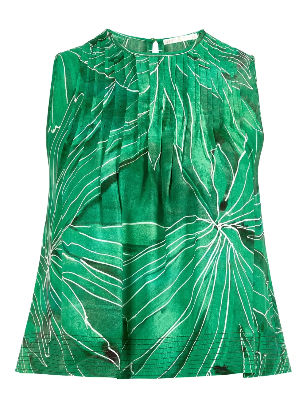 Letta leaf-print top
