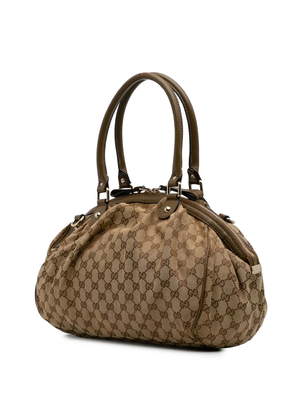 Pre-owned Gucci 2016-2024 Gg Canvas Sukey Satchel