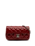 CHANEL Pre-Owned 2013-2014 Extra Mini Rectangular Classic Patent Single Flap crossbody bag - Red
